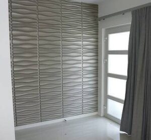 3D Wellenpaneele PVC wohnzimmer