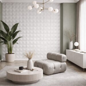 Wandpaneel Pyramide weiss