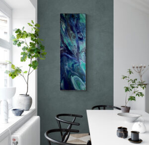 BlueLagoon wandbild Blau malerei 120x40cm