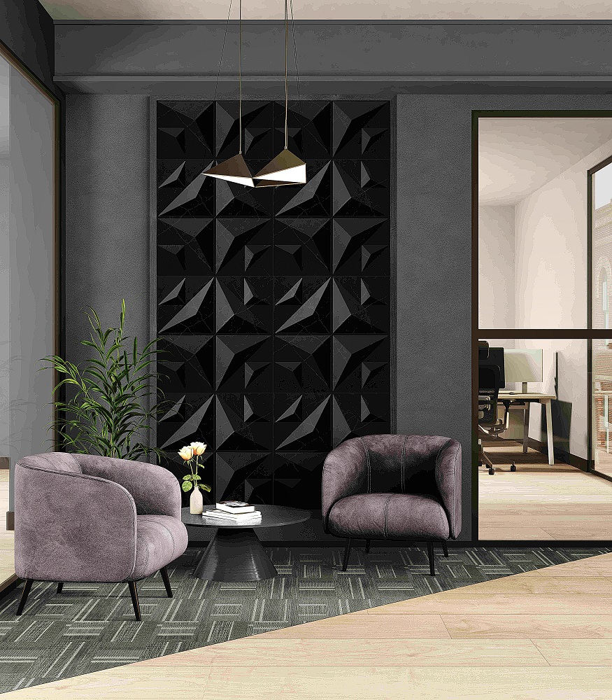 schwarz 3D wandpaneele