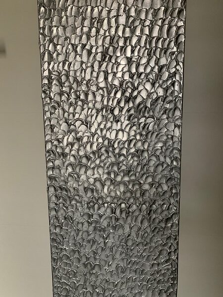 3d wanddeko modern silber texturiert wandbilder