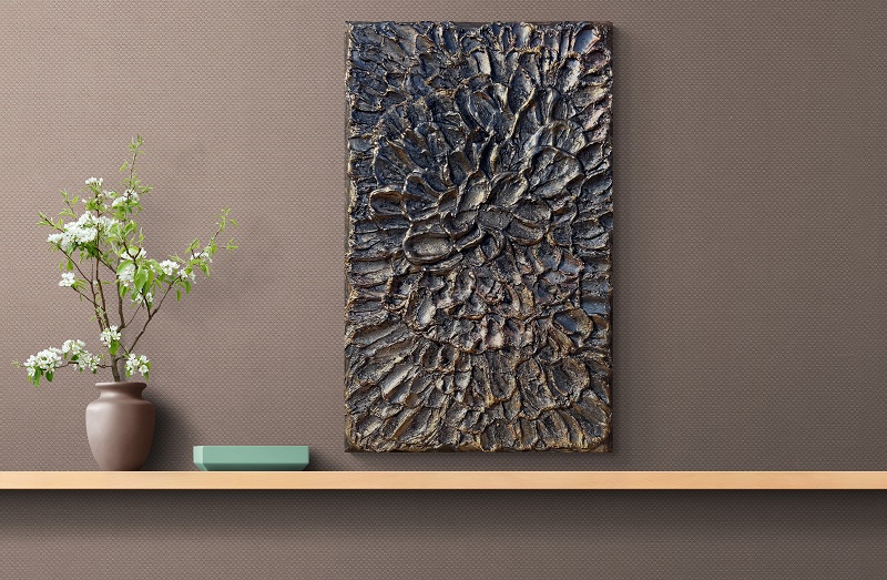 bronze gips wandbild 3d