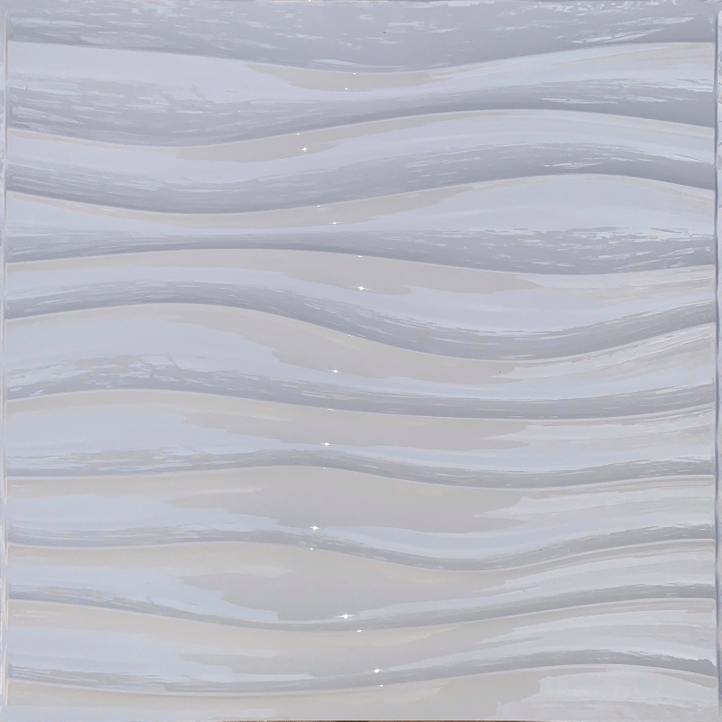 3D Wandpaneele Hochglanz Weiss Wellen 50×50 3D Wandpaneele Hochglanz Weiss Wellen 50×50