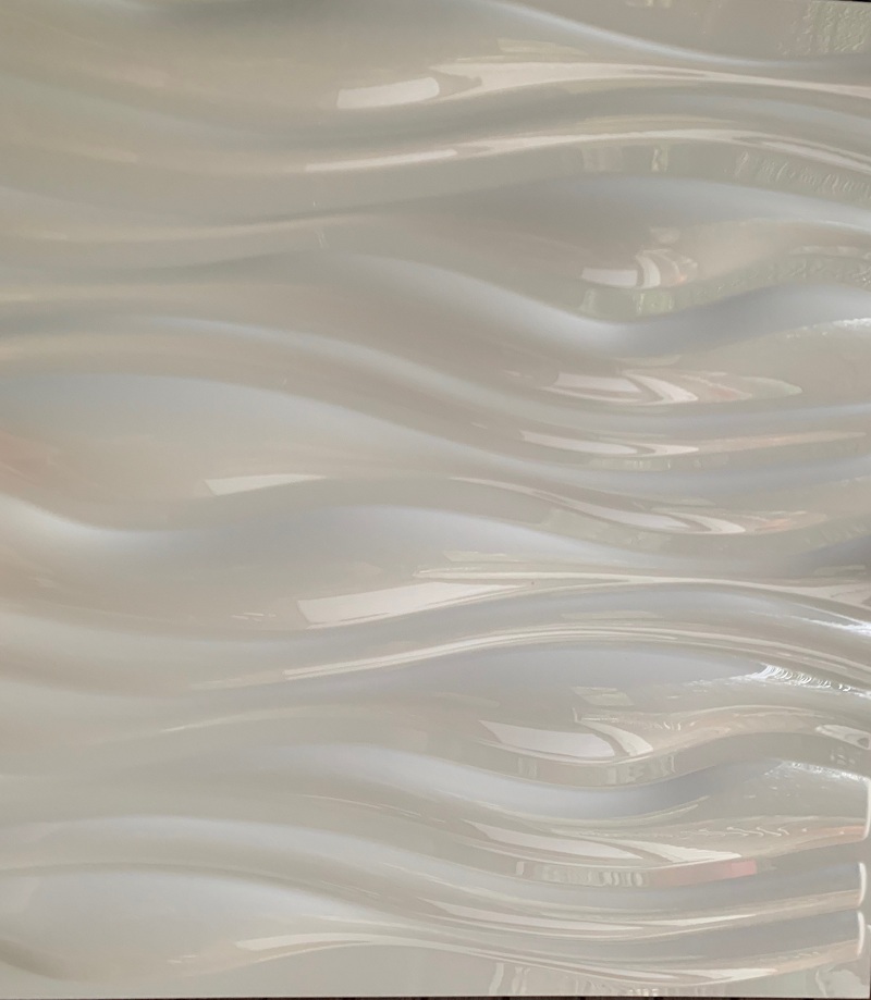 3D Wandpaneele Wellen Hochglanz Weiss
