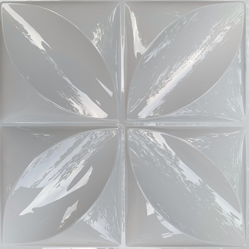 3D Wandpaneele mit Muster Blume Hochglanz Weiss 50×50 3D Wandpaneele mit Muster Blume Hochglanz Weiss 50×50