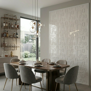 hochglanz wandpaneel weiss elegant