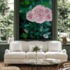 Vintage Blumen Leinwandbild Original Mediterran Roses Original Handgemalt