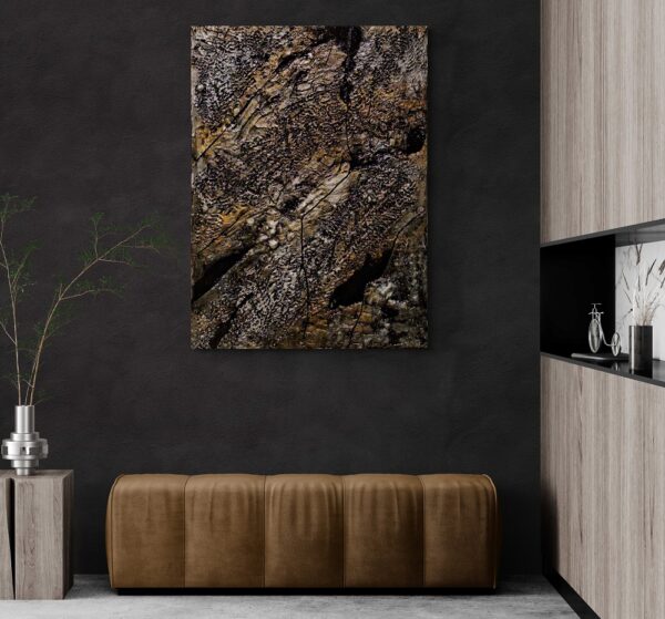 Modern Gipsbilder Stein Abstrakt Natur Wanddekoration SteinOptik Wohnzimmer