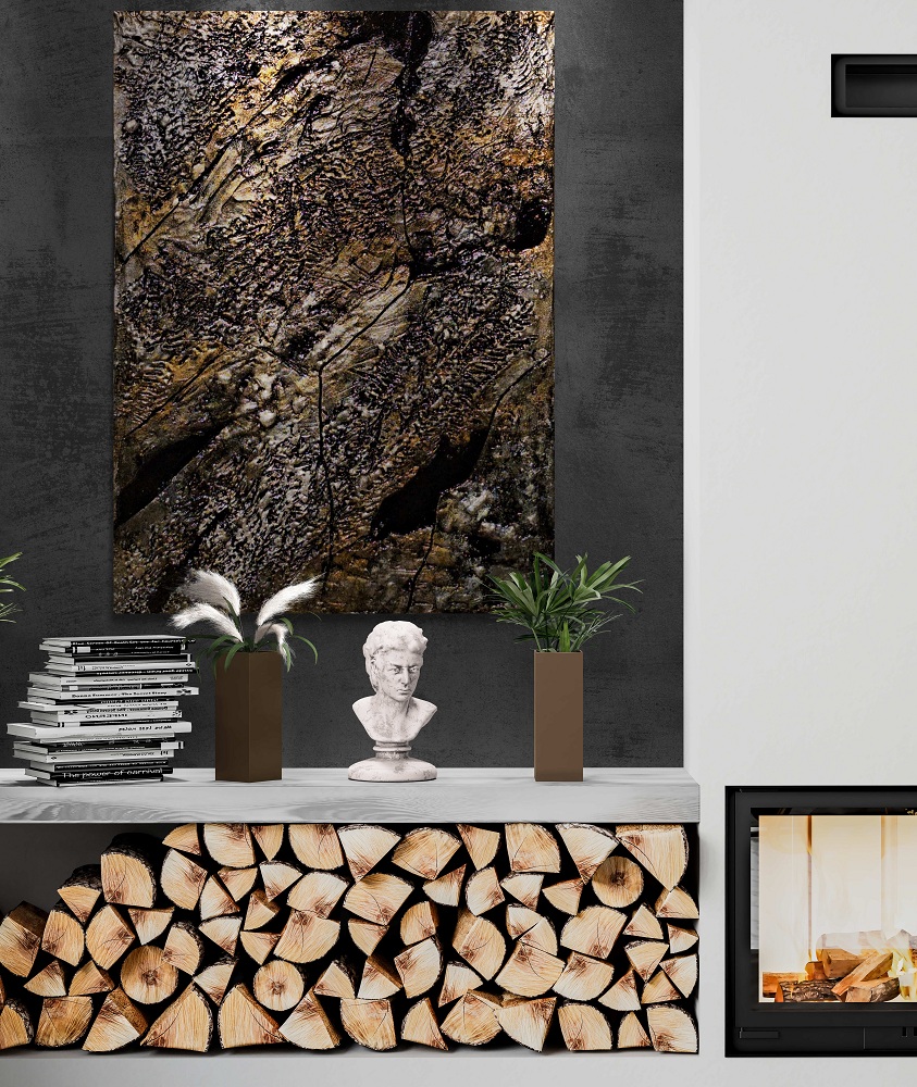 Modern Gipsbilder Stein Abstrakt Natur Wanddekoration