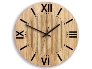 Wanduhr Römische Ziffern aus Holz 33,5 cm 33,5 cm main