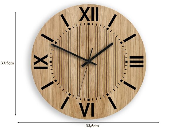 Wanduhr Römische Ziffern aus Holz 33,5 cm