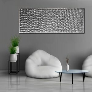 silber wanddeko 120x40 cm