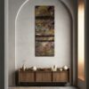 Raffiniert Sole D'Oro Onice gelber Onyx-marmor Muster Wandbild Wanddeko Marmor 120x40cm