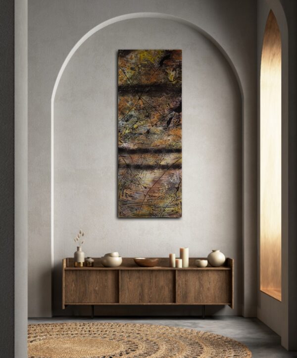 Raffiniert Sole D'Oro Onice gelber Onyx-marmor Muster Wandbild Wanddeko Marmor 120x40cm