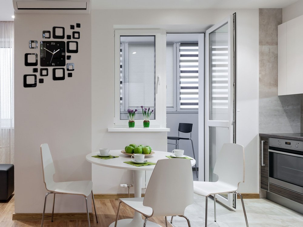 Geometrische Wanduhr Schwarz 60cm x 52cm Geometrische Wanduhr Schwarz 60cm x 52cm