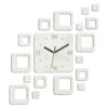Geometrische Wanduhr Weiss Main
