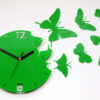 Schmetterling Wanduhr Buttefly Wanduhr Grün main