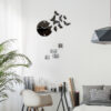 Schmetterling Wanduhr Butterfly Wanduhr Schwarz 45 cm x 60 cm wohnzimmer