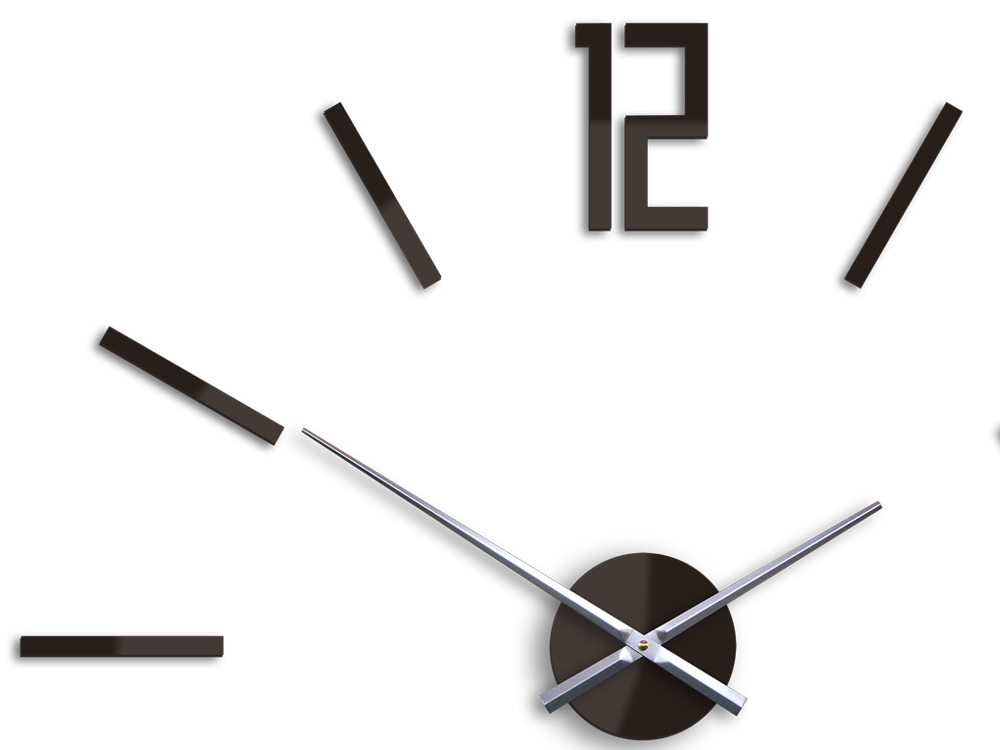 Wanduhr XXL Wenge Modern Acrylglas modern wanduhr detail