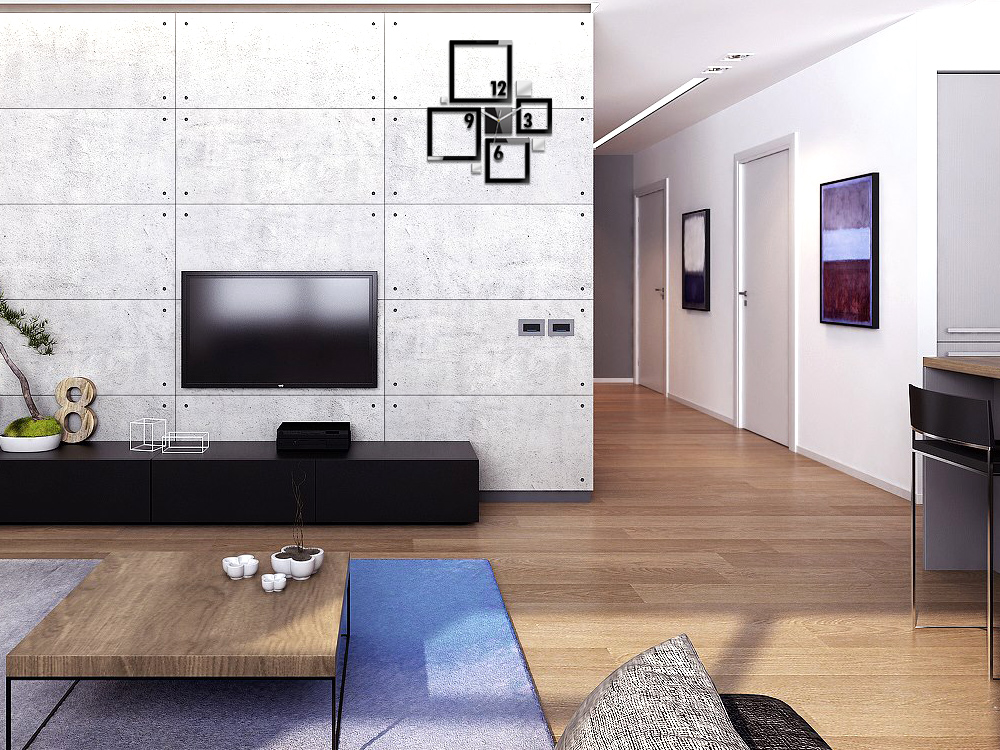 Moderne Design Wanduhr Quadratisch – wohnzimmer Moderne Design Wanduhr Quadratisch – wohnzimmer