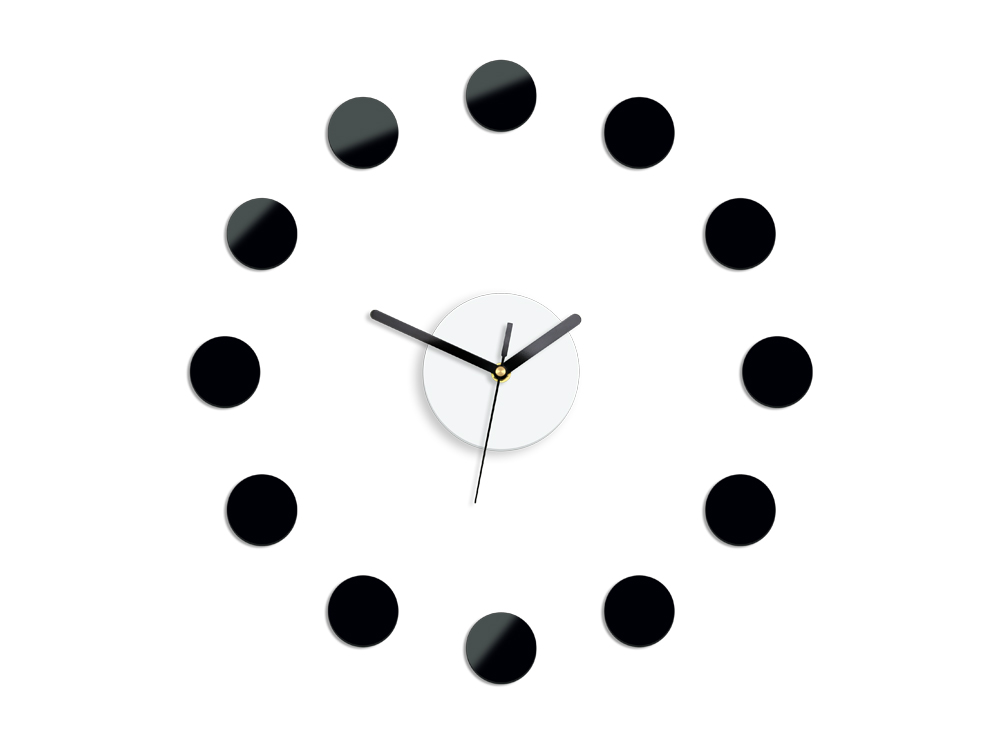 Rio Minimalistische Schwarz Weiß Wanduhr main