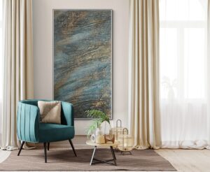 Apatite Anima Frammento Bild blau abstrakt
