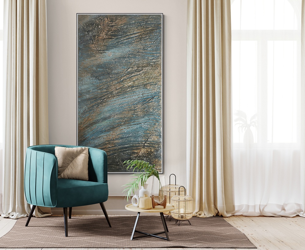 Apatite Anima Frammento Bild blau abstrakt Apatite Anima Frammento Bild blau abstrakt