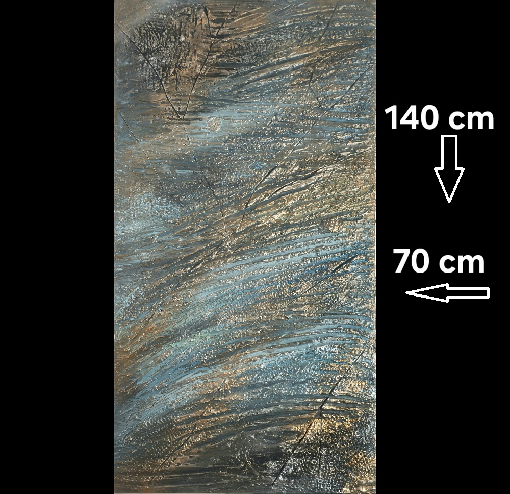 Steinoptik Leinwandbild Blau main Steinoptik Leinwandbild Blau main