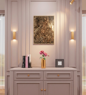 abstrakt bild metall gold modern elegant