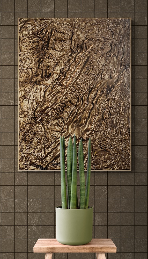 gold leinwandbild abstrakt muster