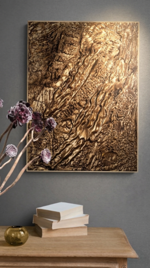 metall gold leinwandbild abstrakt gold