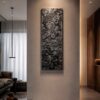 3d texturiert-Moderne Bild Schwarz Weiß mit steinoptik Oberfläche
